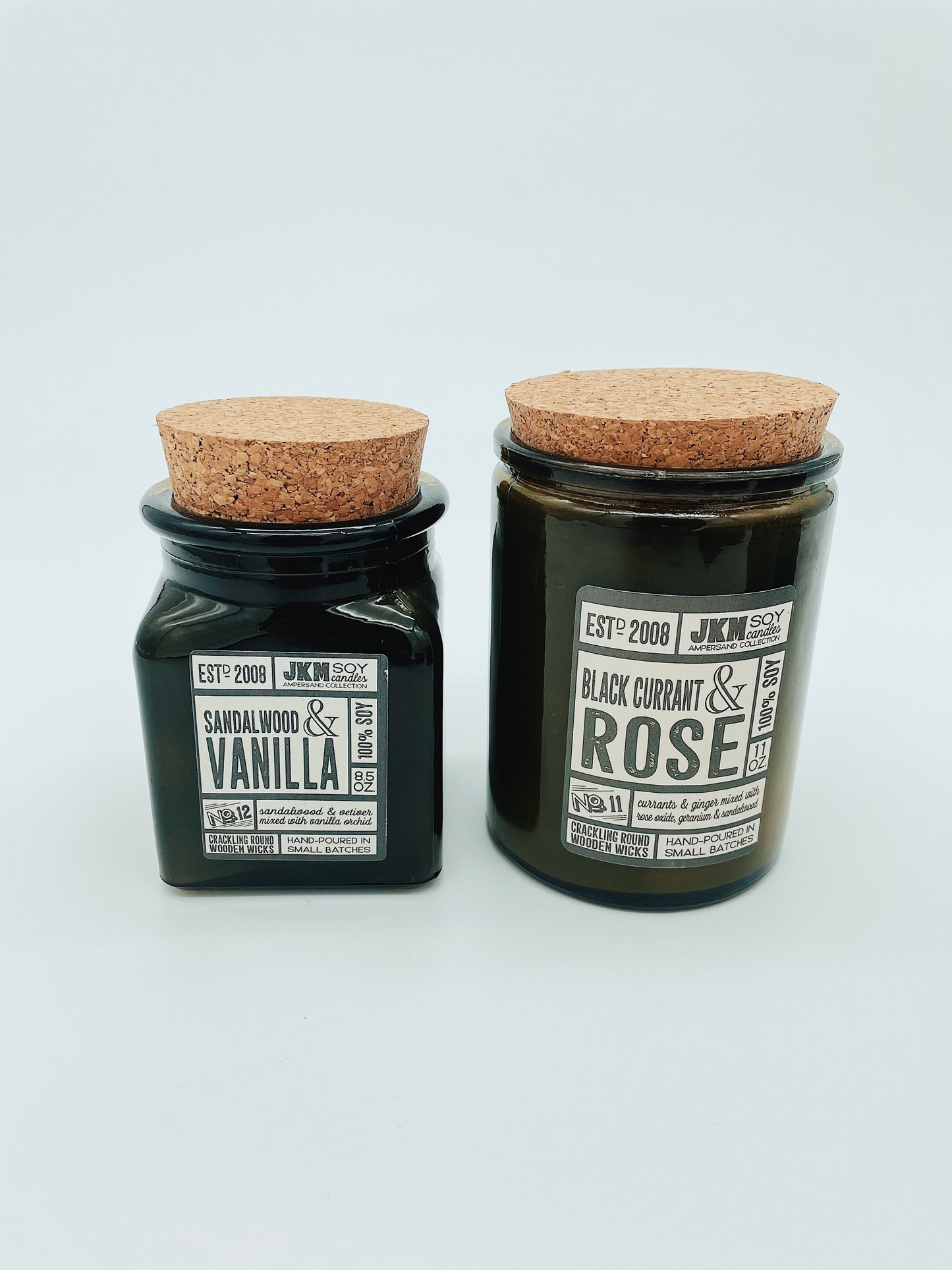 Candles in Green Glass