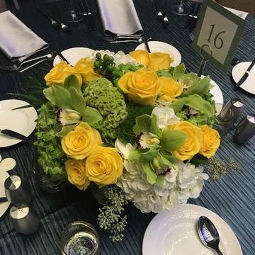 Yellow/Lime Centerpiece